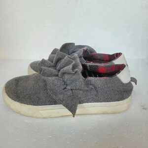 Girls H&M Grey Frill Pumps Size 13 US(31 EUR)